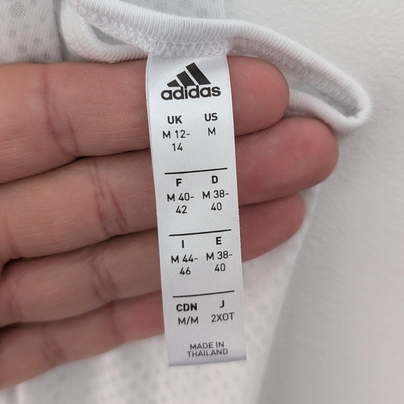 Adidas Women's White Mesh Tank Top In Size M - Picture 5 of 8